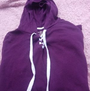 Purple Hooded Tunic Top